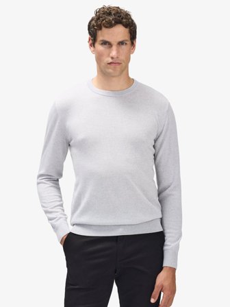 John Henric Men's Hellgrauer Merinopullover Size XXL