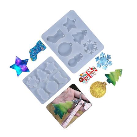 Jule DIY Harpiksform Krystal Epoxy Silikon Smykkefremstilling Form