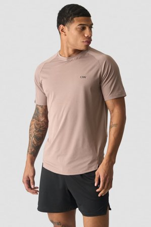 ICANIWILL - Stride Raglan Mesh T-shirt Men Light Mauve - Herre - ICIW