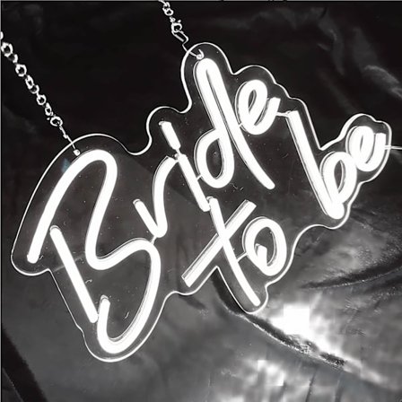 Bride to be Neonkyltit Valkoiset LED-neonvalot seinäkoristeeksi Häät USB-neonvalokyltit polttareihin kihlaustilaisuuteen