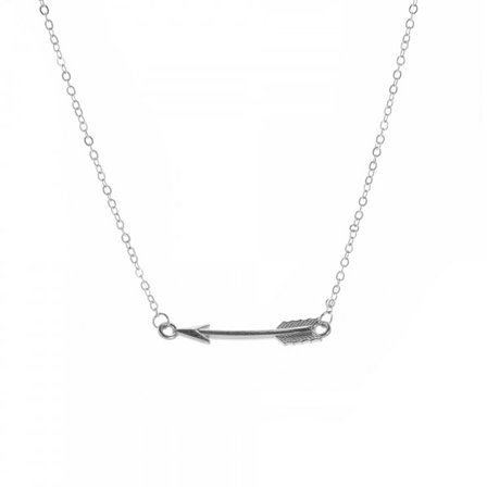 Silver Sidledes Hängsmycke Halsband Pil Design Halsband Kompatibelt med Kvinnor Män