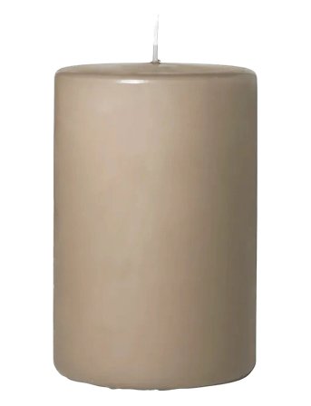 Church Pillar Candle Beige Broste Copenhagen