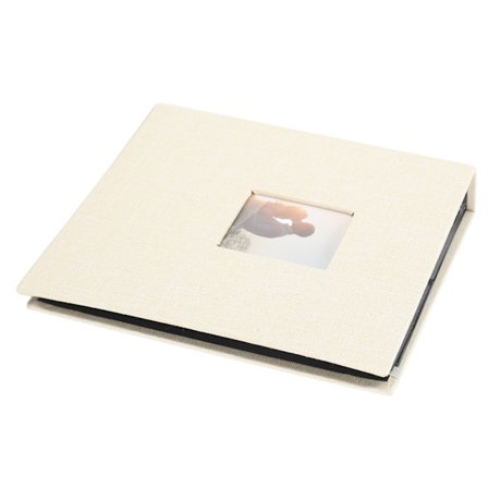 Fotoalbum 3 Tum 208 Lommer Bomuld og Linned Kortalbum Khaki Frimærkebillet Kompatibel Opbevaringsbog Kompatibel med Polaroid Kamera