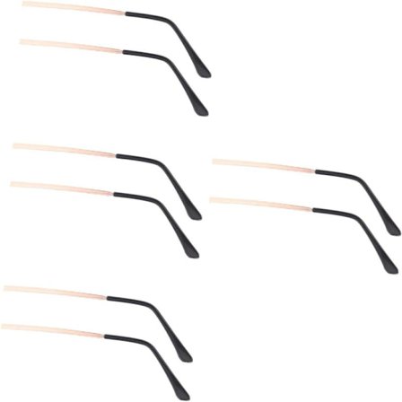 4 Par Glasben Sort Metal Ramme Sort Shot Glas Erstatningsglas Arme Ben Til Solbriller Reparation Glas Solbriller Arme Ind