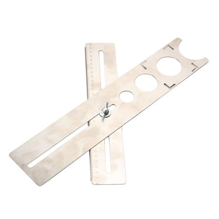 Multifunksjons flislokalisering Puncher Tapper Universal Glass Flis Vegg Markeringsmaskin Punch Justerbar hullposisjonslinjal