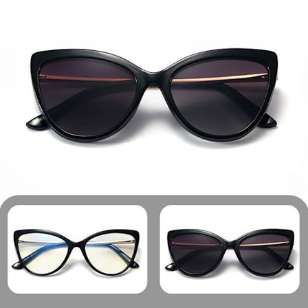 Sunglasses Polarized Magnetic Clip-on Eyeglass Frame Blue Light Blocking UV Rx B