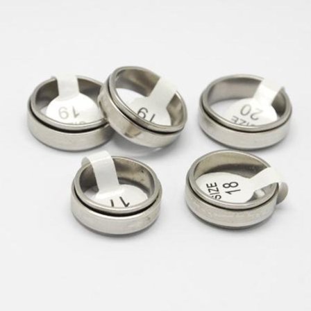 7 mm. bred roterande dubbel ring i AISI 304 stål (17-20mm.)