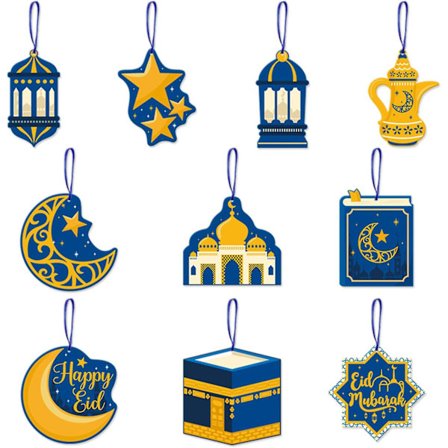 30 stk Ramadan-pynt Eid Mubarak Hengende Pynt Ramadan Mubarak Eid-fest Måne Stjerne Vegg Hengende Dekorasjoner Eid-festforsyninger