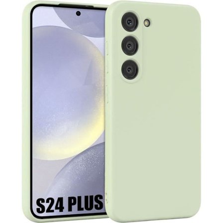Skyddsfodral för Samsung Galaxy S24 Plus - Flytande Silikon - Matt Grön - Ultra Tunn - Rep-,stöt- och skrämsäker