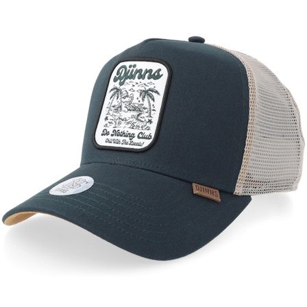Djinns - Green trucker Czapka Z Daszkiem - Hft Cap Local Chill Dark Olive A-Frame Trucker @ Hatstore