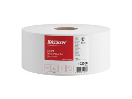 KATRIN Toalettpapper Gigant M 1-lager, 98 mm, naturell vit 6/fp - Lyreco - Städ och hygien - Toalettpapper och torkpapper - Toalettpapper - rulle