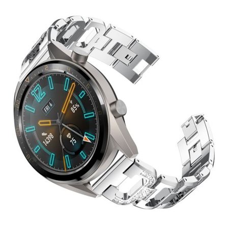 Huawei Watch GT 22mm D-format klockband av rostfritt stål - Silver