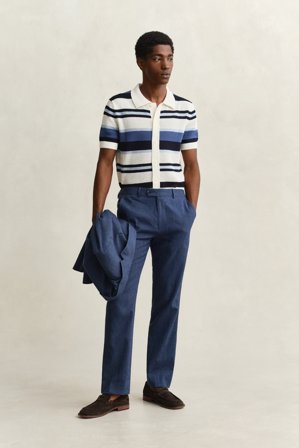 GANT Herren Anzughose aus Leinenmix (46) Blau