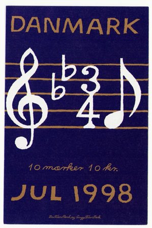 Danmark - julmärkehæfte 1998 - 10 mærker