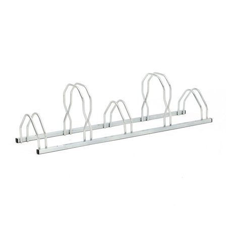Wall or floor mounted bike rack ALBERTO, 5 bikes, 1600x330 mm