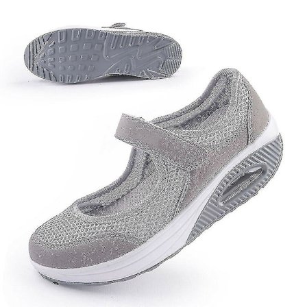 Naisten mukavat kävelyhoitajan kengät, liukumattomat, hengittävät kiilakorkokengät kuntoiluun stcyv