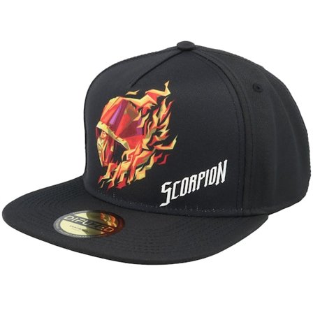 Difuzed - Sort snapback Kasket - Mortal Kombat Scorpion Black Snapback @ Hatstore