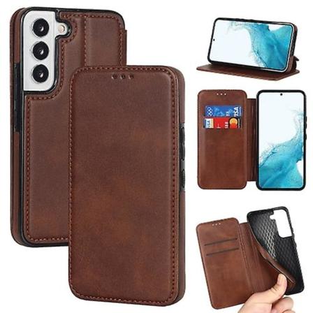 För Samsung Galaxy S22 5g Knight magnetiskt phone case Brown