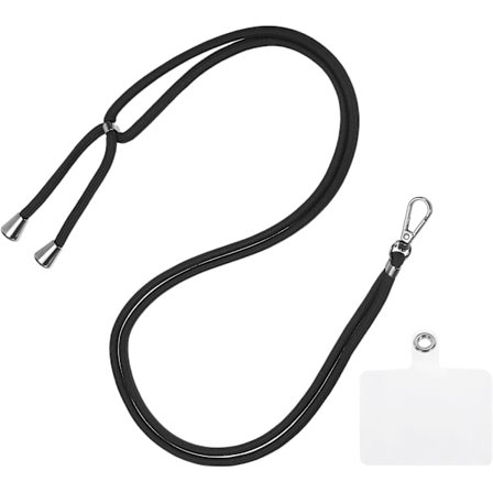 Mobiltelefon Lanyard Universal Crossbody Polyester Justerbar Hals Lanyard med Transparent Lanyard Patch