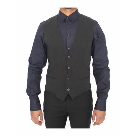 Dolce & Gabbana, Wool Formal Vest Gilet Jacket Grijs, Heren, Maat:XS