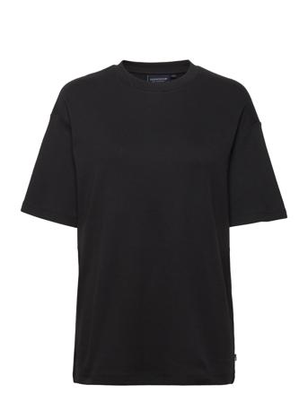 Ally Organic Cotton/Modal Over D Tee T-shirts & Tops Short-sleeved Svart Lexington Clothing