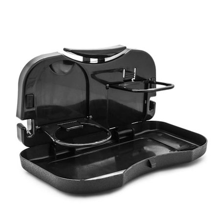 Foldbart bord med kopholder til bagsædet i bilen