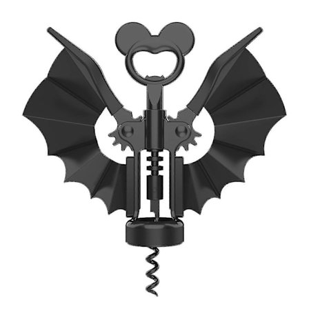 Flermus Vinåpner Med Vinger, 2-i-1 Vinåpner, Halloween Flaskeåpner Dekor