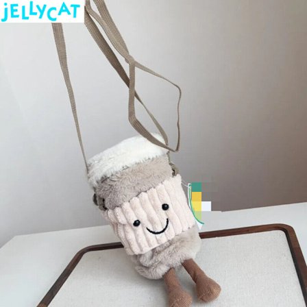 Jellycat Coffee-To-Go Crossbody Väska Amuseable Mjuk Leksak Helt Ny plysch