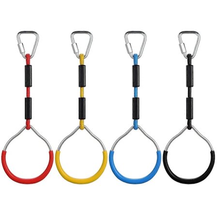 Ninja Ringar Hinder Barn med Säkerhetskarbinhakar för Ninja Bana Trädgård Fitness Gymnastik