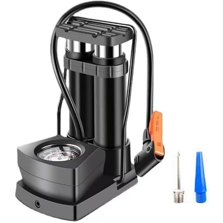 Fotpumpe med dobbeltsylindrede gulvpumper for sykler Luftpumpe for baller for sykler Motorsykler Luftmadrasser Puter og Svømmeartikler