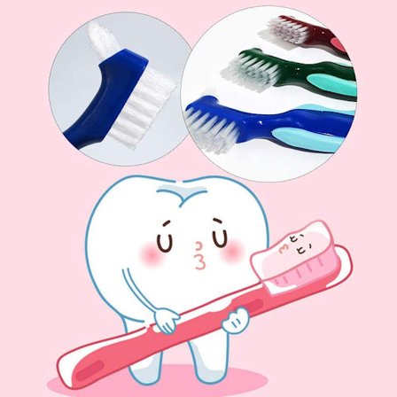 Gebissbørste, 3 stk. Gebissbørste Gebissrenser Dent