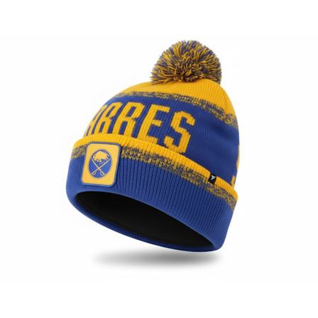 Fanatics - Azul pom Beanie - Buffalo Sabres Thrive Royal/Yellow Gold Pom @ Hatstore