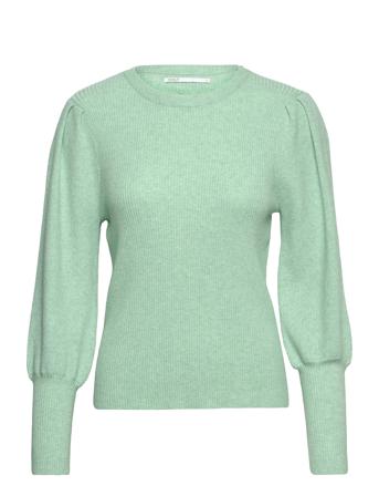 Onlkatia L/S Puff O-Nec Pullover Cc Knt Green ONLY
