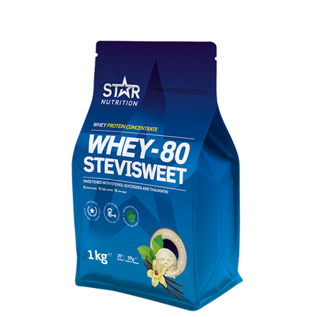 Star Nutrition Whey-80 SteviSweet Myseprotein 1 kg