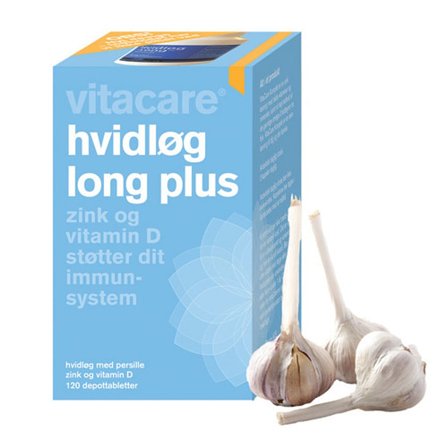 VitaCare Hvidløg Long Plus 120 depottabl., Helse & Madvarer, Ingredienser, Hvidløg