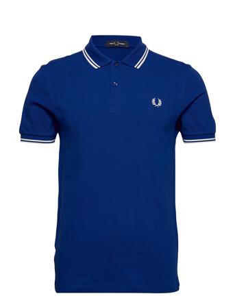 Twin Tipped Fp Shirt Polos Short-sleeved Blå Fred Perry