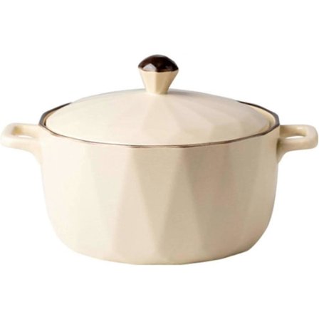 Keramiska Runda Grytor Med Lock Ugnsfasta, Keramiska Kokkärl Handtag Med Lock-grön-1000ml Gul