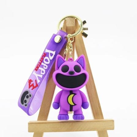 Spil Smiley Critters Nøglering Tegneserie Hopscotch Catnap Bearhug Nøglering Til Mænd Kvinder Rygsæk Vedhæng Nøglering Gave Til Børn JY01 JY01