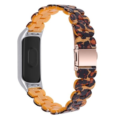 Xiaomi Mi Smart Band 6 / Band 5 coolt klockarmband i harts - Leopardtryck