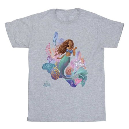 Den lilla sjöjungfrun flickor röst T-shirt 3-4 år Sportgrå