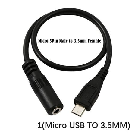 Micro USB till 3,5 mm hörlursuttag adapter Hörlurskabel 1 (Micro USB)