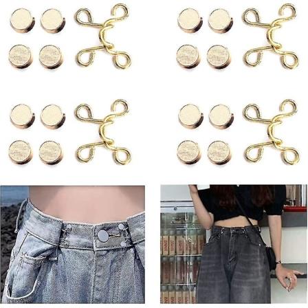 20 stk. Justerbar Talje Spænde Udvidelse Sæt Jeans Udvidelse Talje Udvidelse Knap Til Bukser Justerbar Jeans Knap Perfekt Pasform Øjeblikkelig Knap