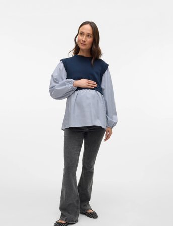 Mamalicious Mlosaka Flared Jeans - Black - 27 x 34