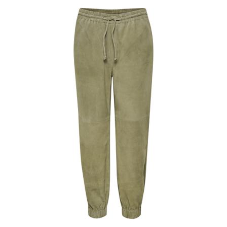 Karen by Simonsen, Bobby KB Leather Pants Groen, Dames, Maat:S