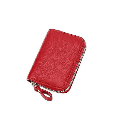 Luottokorttikotelo Pieni Naisten Lompakko Ruostumattomasta Teräksestä Valmistettu Vetoketju Aito Nahka Lompakot Kotelo 1kpl