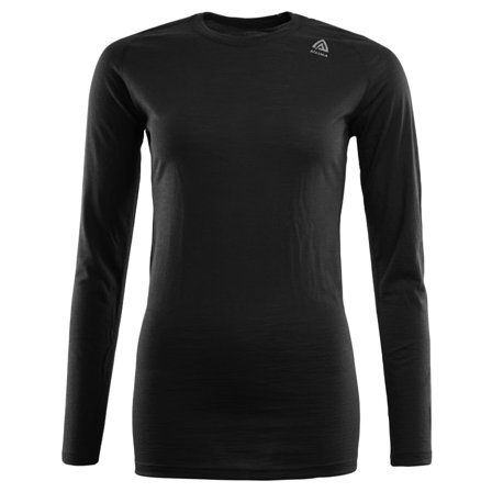 Aclima LightWool Crew Neck Women Women base layer tops Black XL