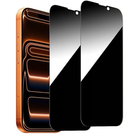 2-PACK SKÄRMSKYDD / Privacy - Härdat Glas - iPhone 17