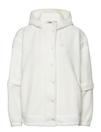 Polar Fleece Track Hoodie Hettegenser Genser Hvit Adidas Originals
