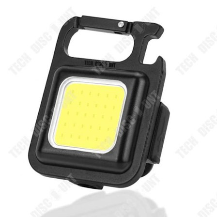 Arbetslampa nyckelring - TD - Svart - 500 lumen - Uppladdningsbar - Camping