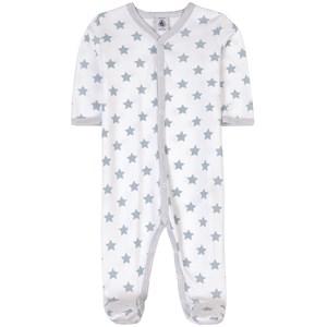 Kids - Petit Bateau White Star Print Baby Grow 12 Months - All in ones - 12 months - White - Junge